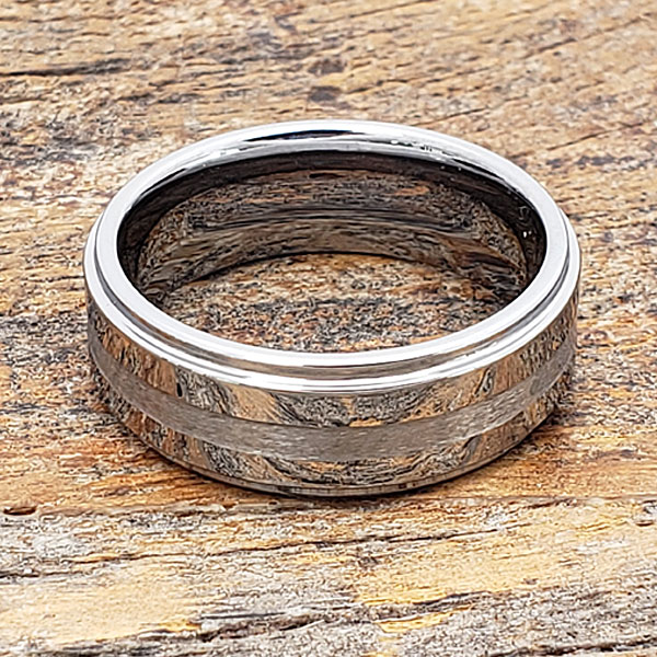 Sophisticate Carved Step Edges Inlay Rings - Forever Metals