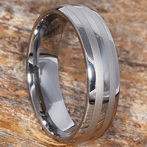 Ares Mens Engraved Double Inlay Rings Ares Mens Engraved Double Inlay Rings