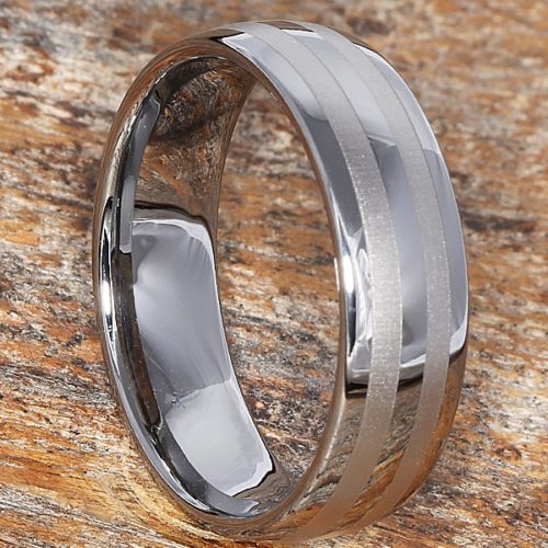 Ares Mens Parallel Inlay Rings Ares Mens Parallel Inlay Rings