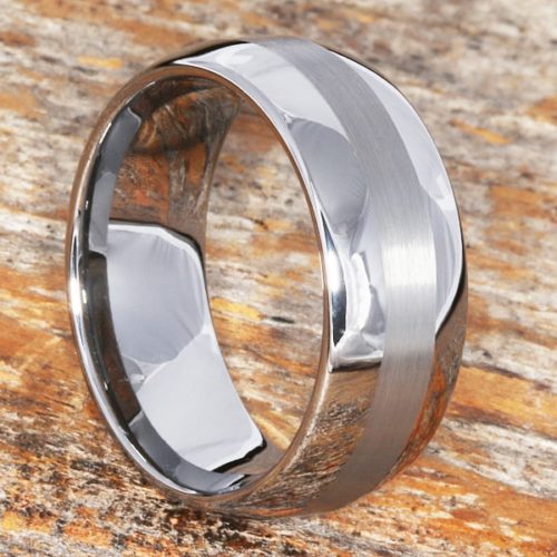 Aura Mens Brushed Inlay Rings Aura Mens Brushed Inlay Rings