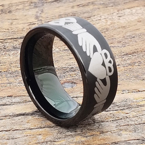Triclops Best Friend Black Brushed Claddagh Rings Triclops Best Friend Black Brushed Claddagh Rings