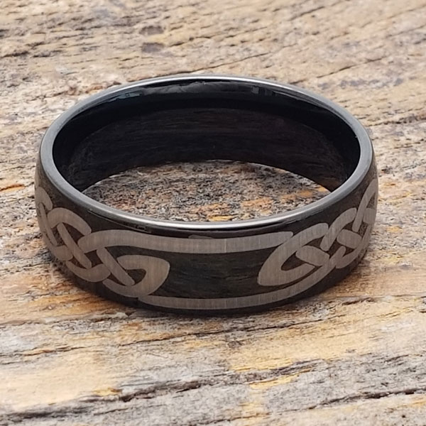Viking Black Knot Carbide Celtic Rings - Magnificent - Forever Metals