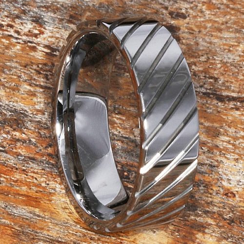 Carina Diagonal Grooved Unique Rings Carina Diagonal Grooved Unique Rings