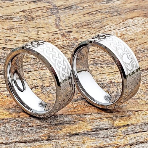 Clatter Irish Style Beveled Claddagh Rings Clatter Irish Style Beveled Claddagh Rings