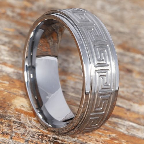 Greek Key Carved Signet Rings Greek Key Carved Signet Rings