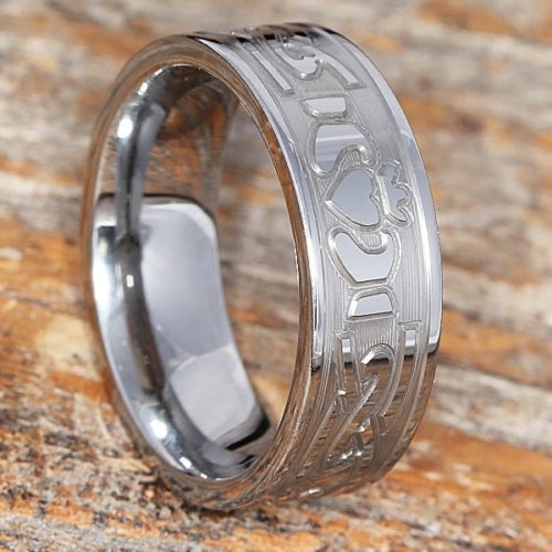 Legend Engagement Carved Knotwork Claddagh Rings Legend Engagement Carved Knotwork Claddagh Rings