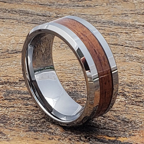 Neptune Mens Beveled Wooden Rings Neptune Mens Beveled Wooden Rings