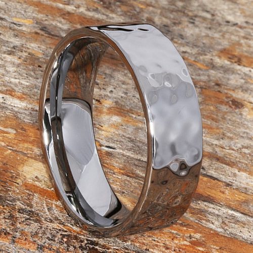 Mens Flat Hammered Rings Mens Flat Hammered Rings
