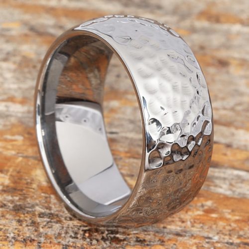 Mens Peened Hammered Rings Mens Peened Hammered Rings