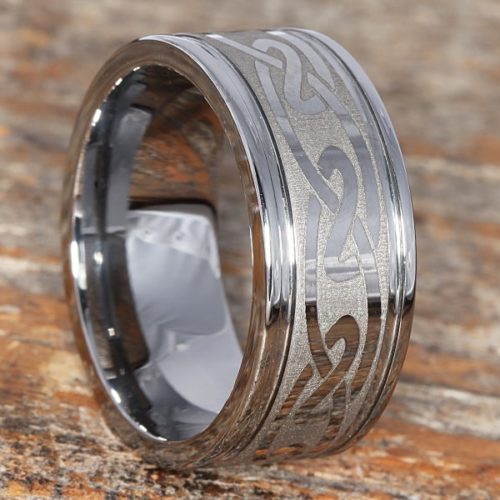 Oracle Eternity Silver Knot Grooved Celtic Rings - Forever Metals