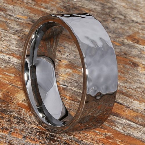 Pipe Cut Hammered Rings Pipe Cut Hammered Rings