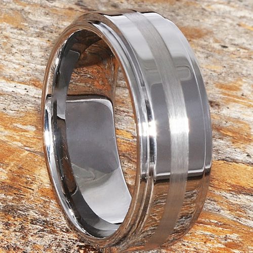 Sophisticate Carved Step Down Edges Inlay Rings Sophisticate Carved Step Down Edges Inlay Rings