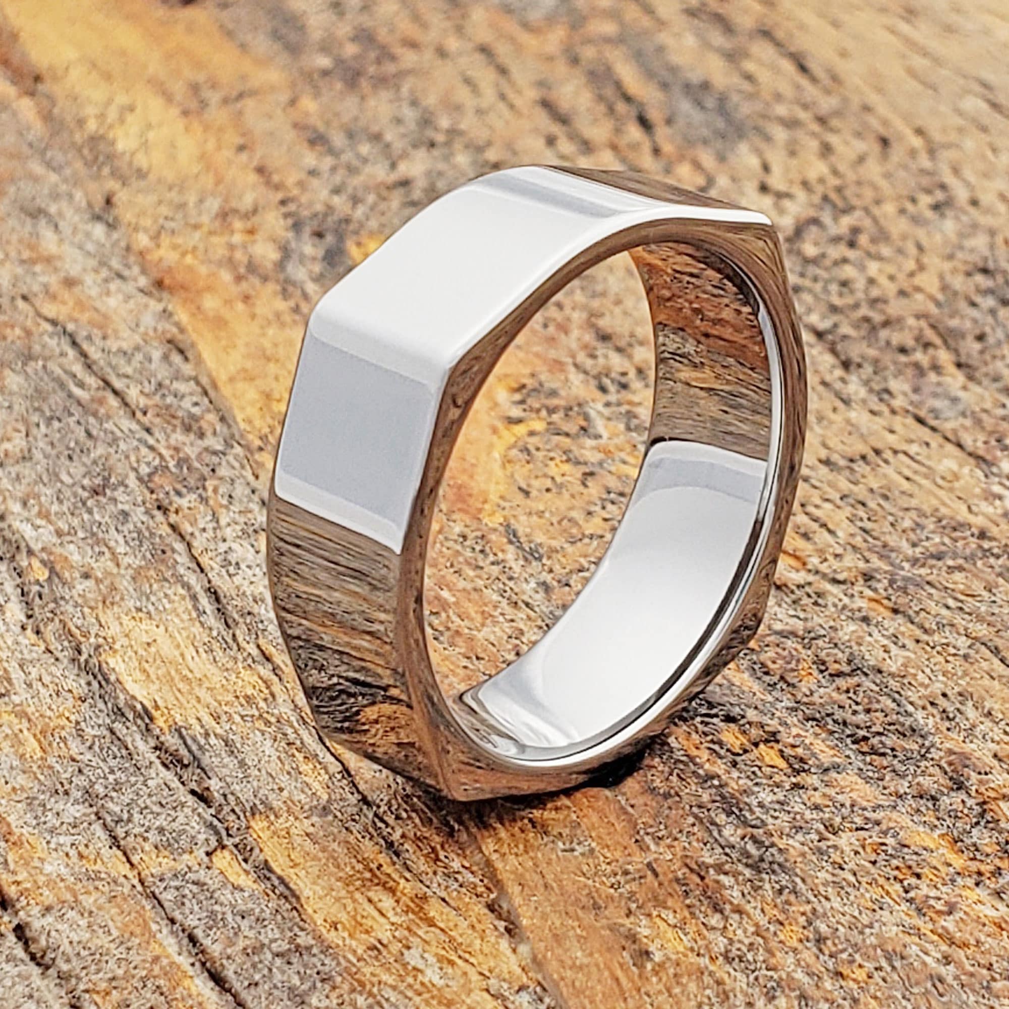 Square Step Ring, Sterling Silver | Men's Rings | Miansai