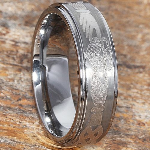 Triclops Friendship Brushed Claddagh Rings Triclops Friendship Brushed Claddagh Rings
