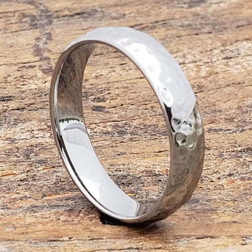 Tungsten Ultra Polished Hammered Rings Tungsten Ultra Polished Hammered Rings