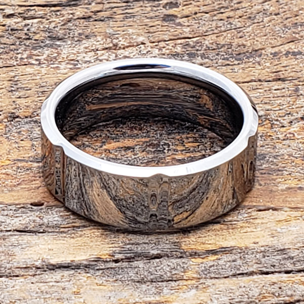 Bryson Beveled Horizontal Womens Tungsten Rings - Forever Metals