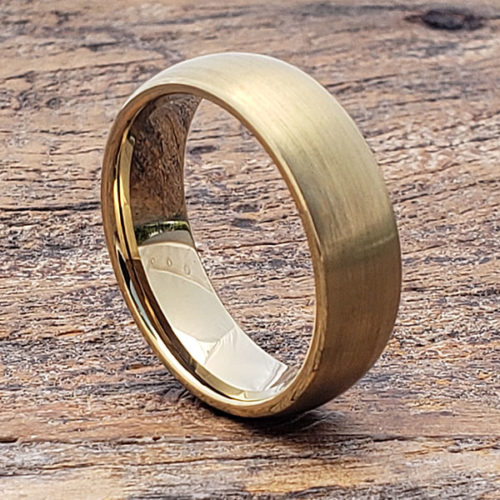Bellatrix Antique Brushed Gold Tungsten Rings Bellatrix Antique Brushed Gold Tungsten Rings