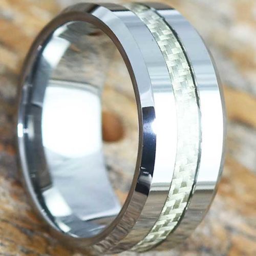 Athene Inlay White Carbon Fiber Rings Athene Inlay White Carbon Fiber Rings