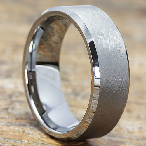 Athens Cross Brushed Tungsten Wedding Bands Athens Cross Brushed Tungsten Wedding Bands