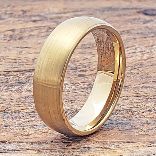 Bellatrix Antique Brushed Gold Tungsten Rings Bellatrix Antique Brushed Gold Tungsten Rings