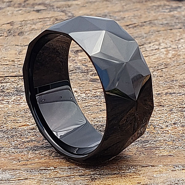 black tungsten mens ring