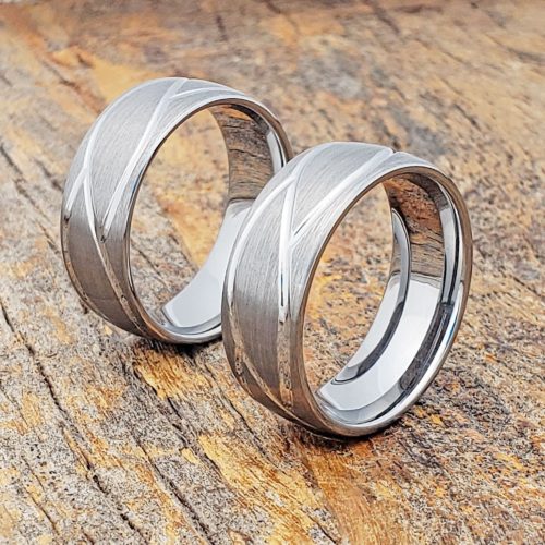 Caesar Mens Brushed Carved Rings Caesar Mens Brushed Carved Rings