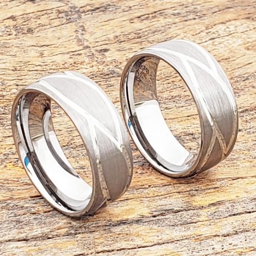 Caesar Mens Brushed Carved Rings Caesar Mens Brushed Carved Rings