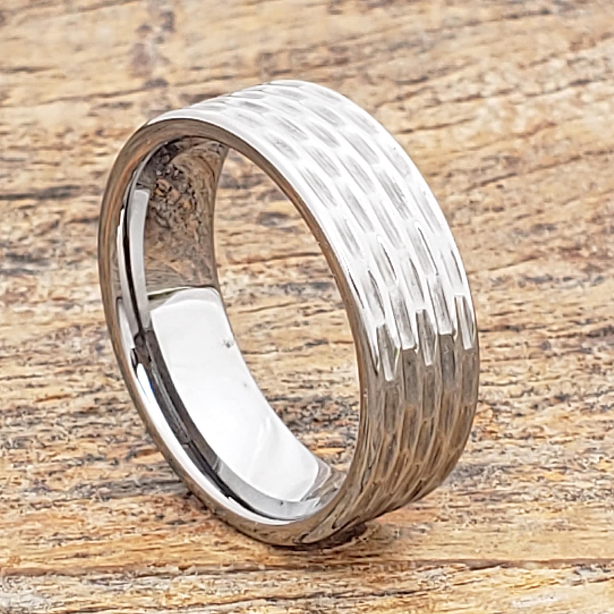 Caleb Mens Sculpted Flat Carved Rings