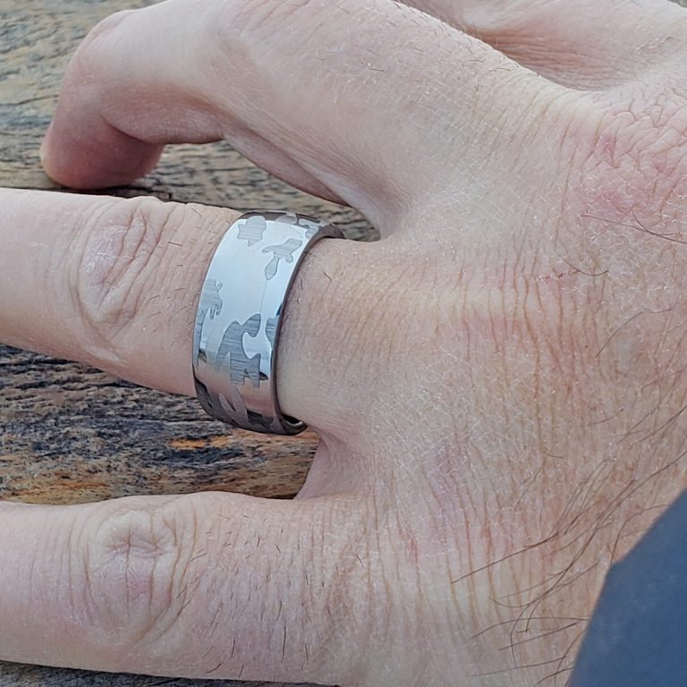 Tungsten Mens Camo Rings Forever Metals