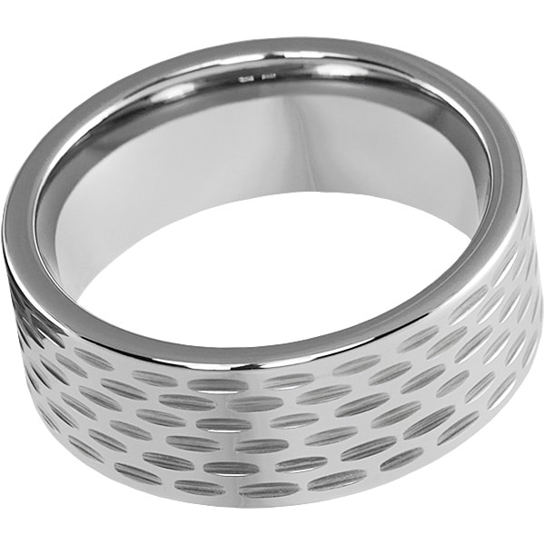 Cherokee Sculpted Mens Flat Carved Rings - Forever Metals