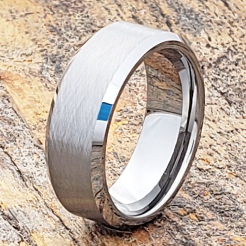 Athens Cross Brushed Tungsten Wedding Bands Athens Cross Brushed Tungsten Wedding Bands