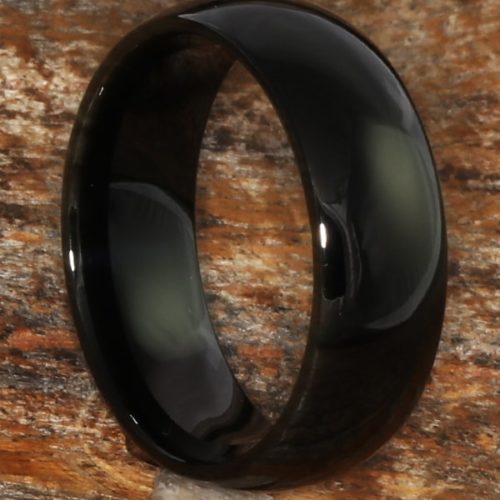 Eclipse Polished Dome Black Tungsten Rings Eclipse Polished Dome Black Tungsten Rings