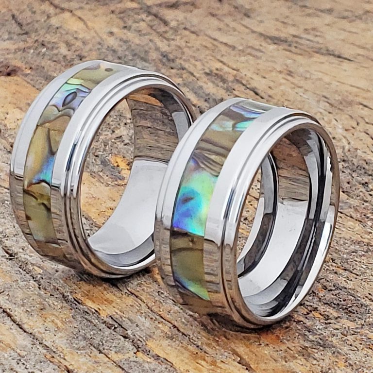 Epic Abalone Mens Inlay Shell Rings - Forever Metals