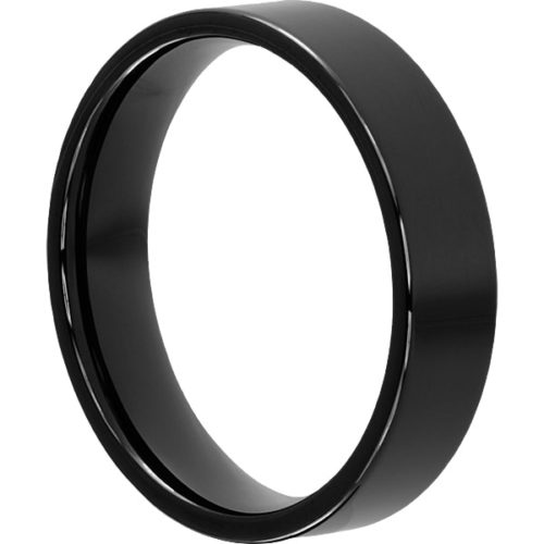 Europa Black Pipe Cut Tungsten Rings Europa Black Pipe Cut Tungsten Rings