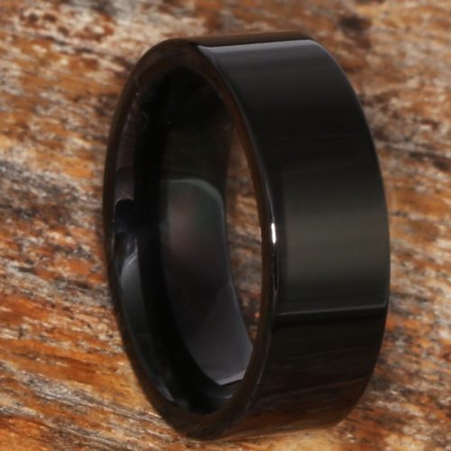 Europa Flat Black Mens Tungsten Rings Europa Flat Black Mens Tungsten Rings