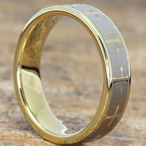 Trinity Flat Gold Cross Rings Trinity Flat Gold Cross Rings