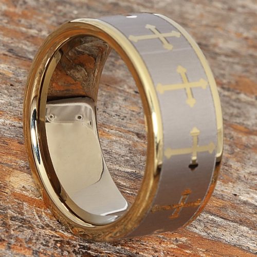 Trinity Gold Flat Cross Rings Trinity Gold Flat Cross Rings
