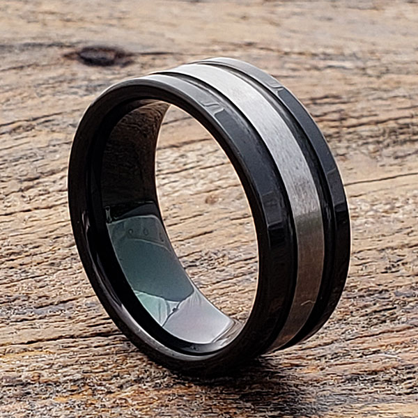 grooved-brushed-black-tungsten-rings