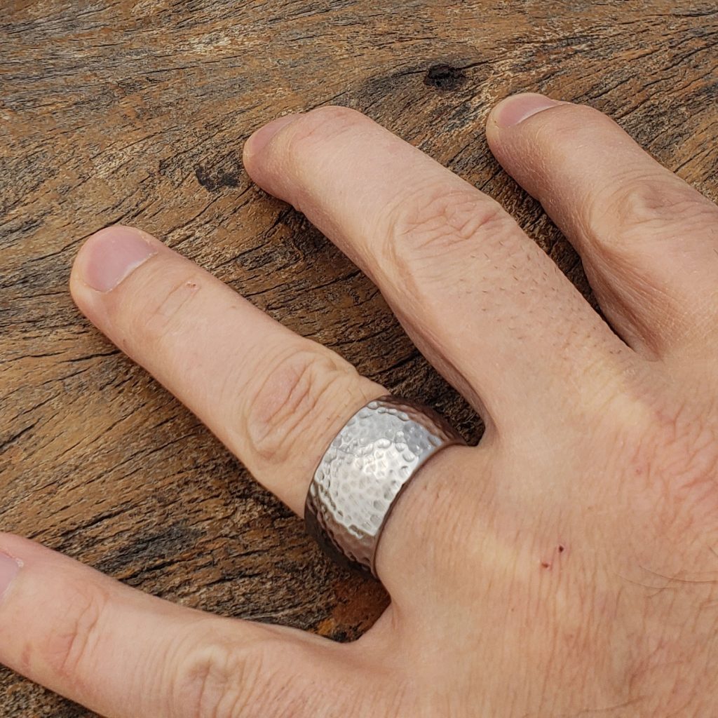 Hammered Statement Rings Masculine Rugged Forever Metals
