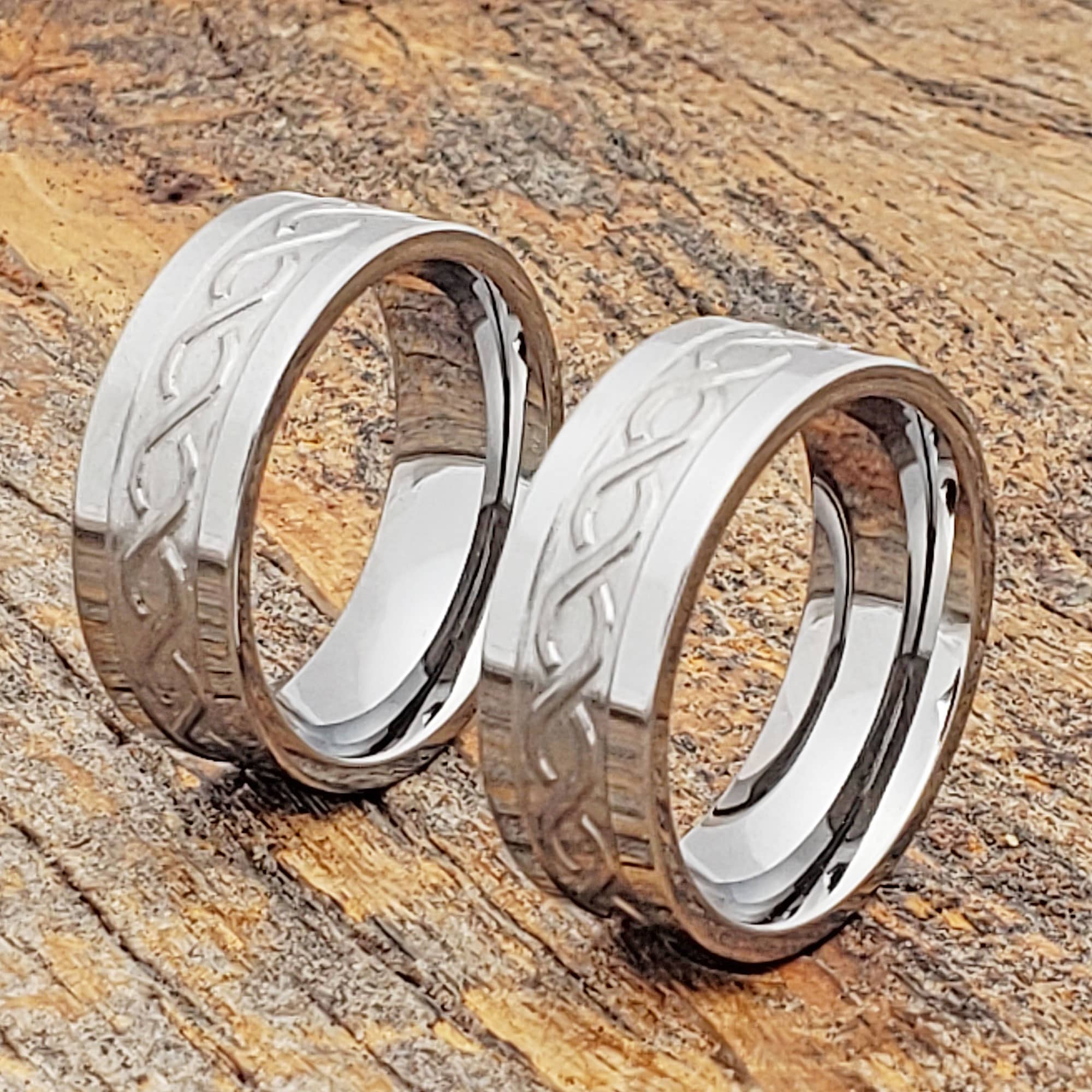 Jupiter Mens Carved Infinity Rings Forever Metals