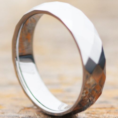 Hades Eye Catching Men's Faceted Tungsten Rings Hades Eye Catching Men's Faceted Tungsten Rings