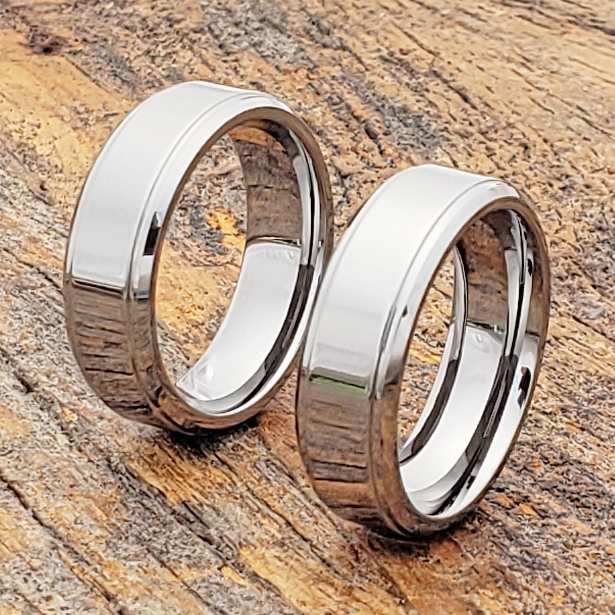 Mercury Polished Womens Tungsten Rings Forever Metals