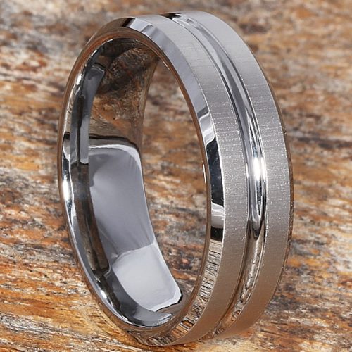 Mica Laser Etched Womens Tungsten Rings Mica Laser Etched Womens Tungsten Rings