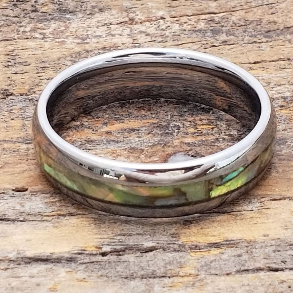 Regal Abalone Mens Inlay Shell Rings - Forever Metals