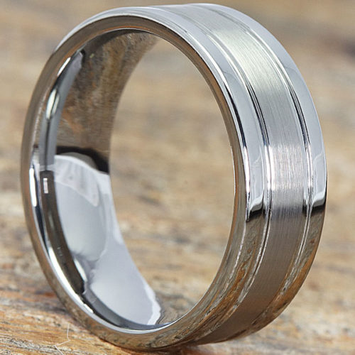 Serpico Brushed Womens Tungsten Rings Serpico Brushed Womens Tungsten Rings